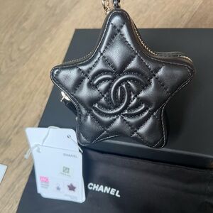 New chanel 26C star bag charm black